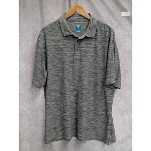 Pro Tour Men Cool Dri Fit Polo Shirt Large Gray